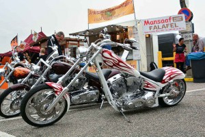 Una motocicleta American IronHorse Custom Texas Chopper en Hamburgo (Alemania).