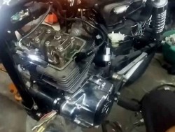 El motor es un bicilindrico en paralelo de 4 tiempos de 234 cc.