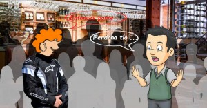 Entonces ponte a mi de derecha, ¡IMBÉCIL!
