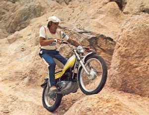 Con la Yamaha TY250 en 1974